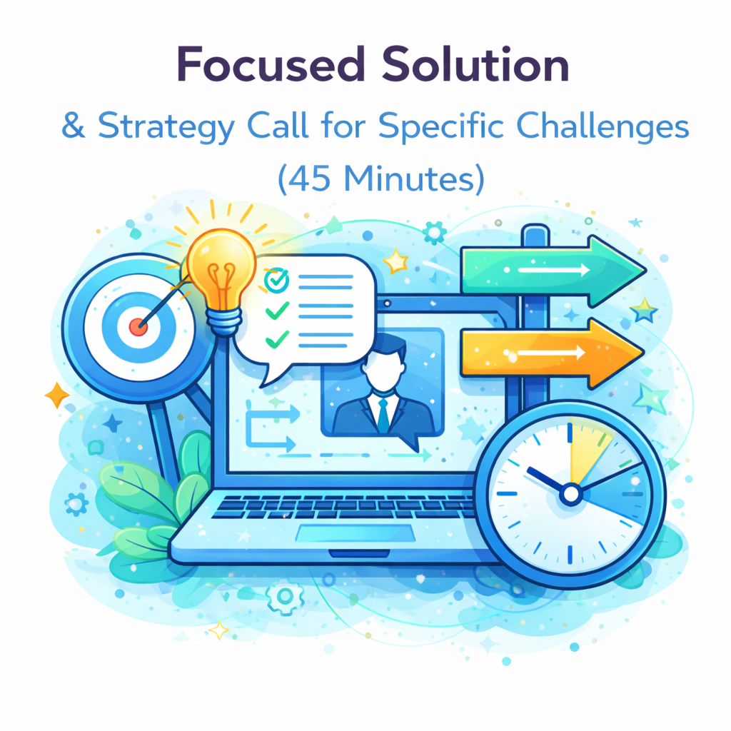 Focused Solution Strategy Call for Specific Challenges (45 Minutes)